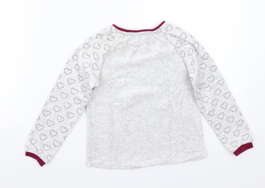 Preworn Girls Grey Pullover Jumper Size 4 Years