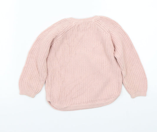 Primark Girls Pink Pullover Jumper Size 2 Years
