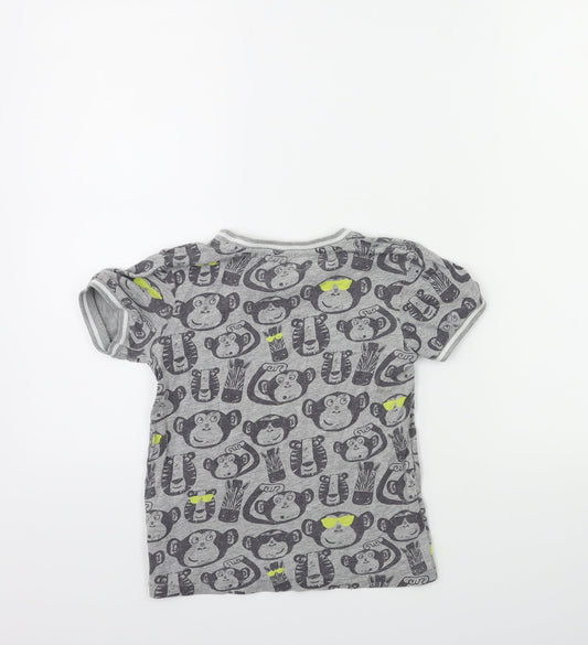 Blue Zoo Boys Grey Basic T-Shirt Size 4-5 Years