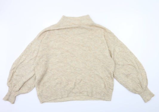 H&M Womens Gold Knit Pullover Jumper Size M