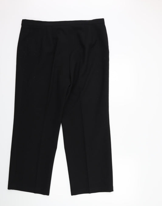 Marks and Spencer Womens Black Trousers Size 36 in L28 in