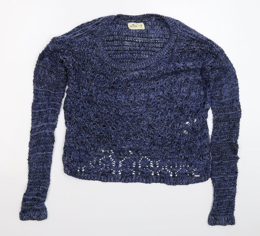 Hollister Womens Blue  Knit Pullover Jumper Size M