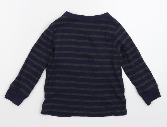 Gap Boys Blue Striped Pullover Jumper Size 3 Years