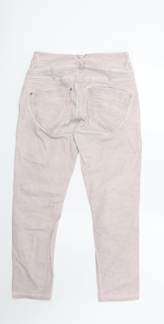 TREDY Womens Pink Denim Skinny Jeans Size 10 L26 in