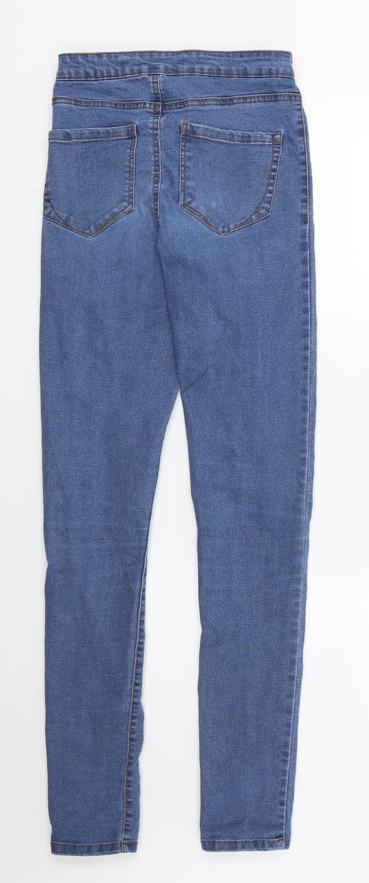 Primark Womens Blue Denim Skinny Jeans Size 8 L27 in