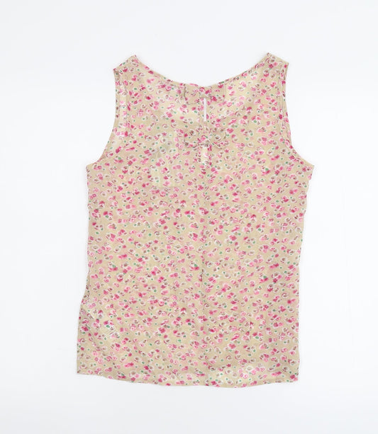 Cameo Rose Womens Multicoloured Floral Basic Tank Size 10