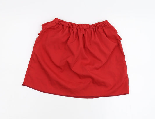 Preworn Girls Red Mini Skirt Size M