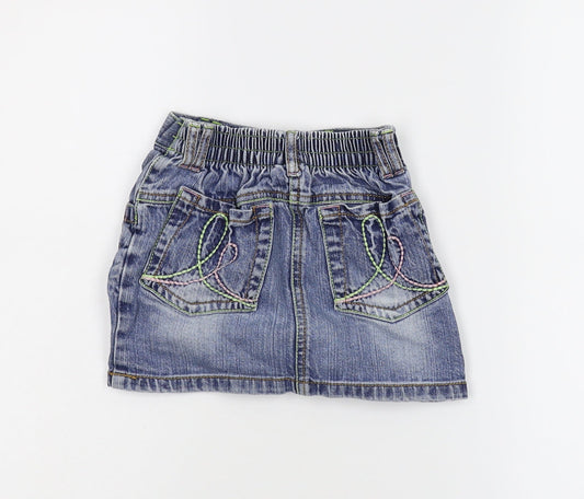 NEXT Girls Blue Damask Mini Skirt Size 18-24 Months