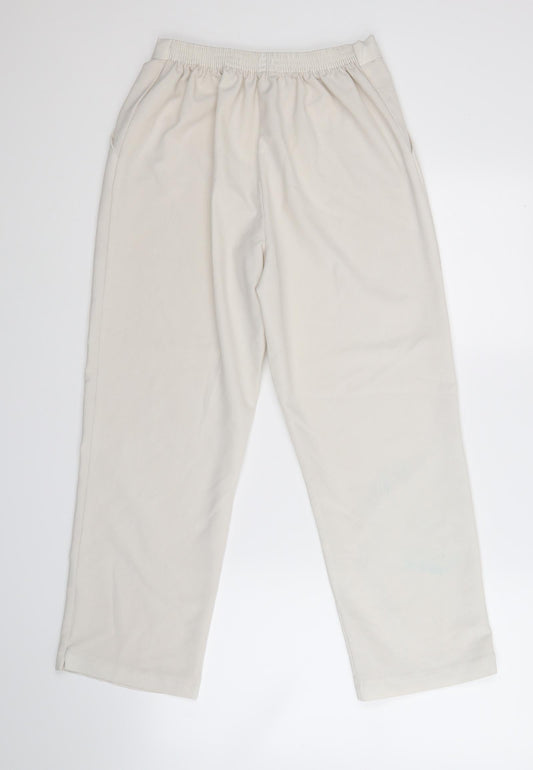 mixed fibres Womens Beige Trousers Size 16 L24 in