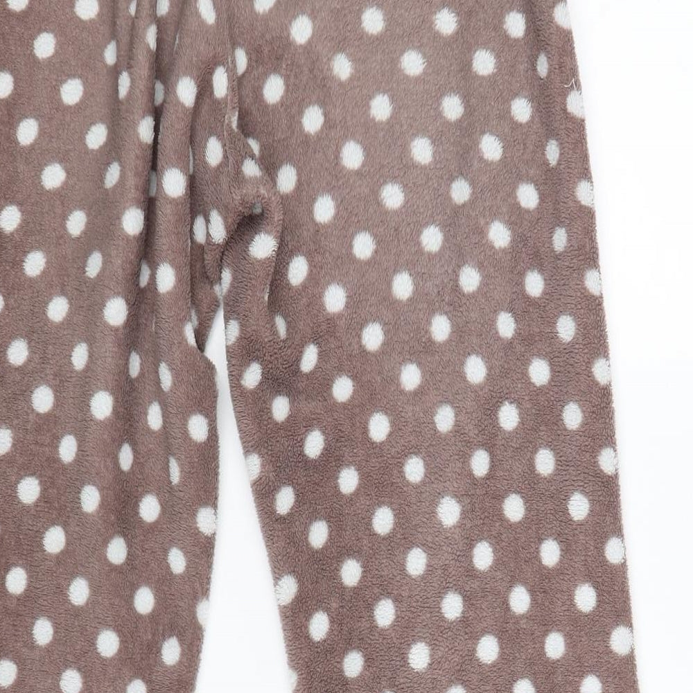 love lounge Womens Brown Polka Dot Babydoll Pyjama Pants Size XS