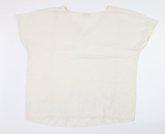 George Womens Beige Basic Blouse Size 14