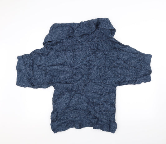 New Look Womens Blue Knit Jacket Coatigan Size 12
