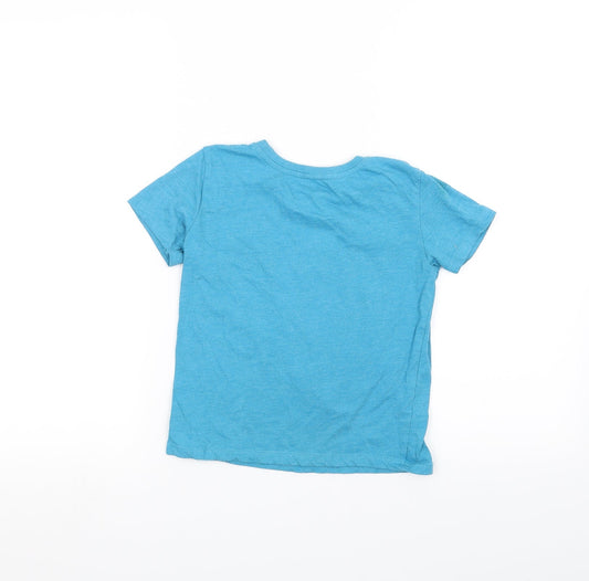 Primark Boys Blue Basic T-Shirt Size 5-6 Years