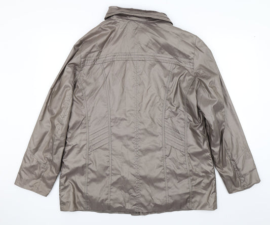 Opal Womens Brown Jacket Size 18