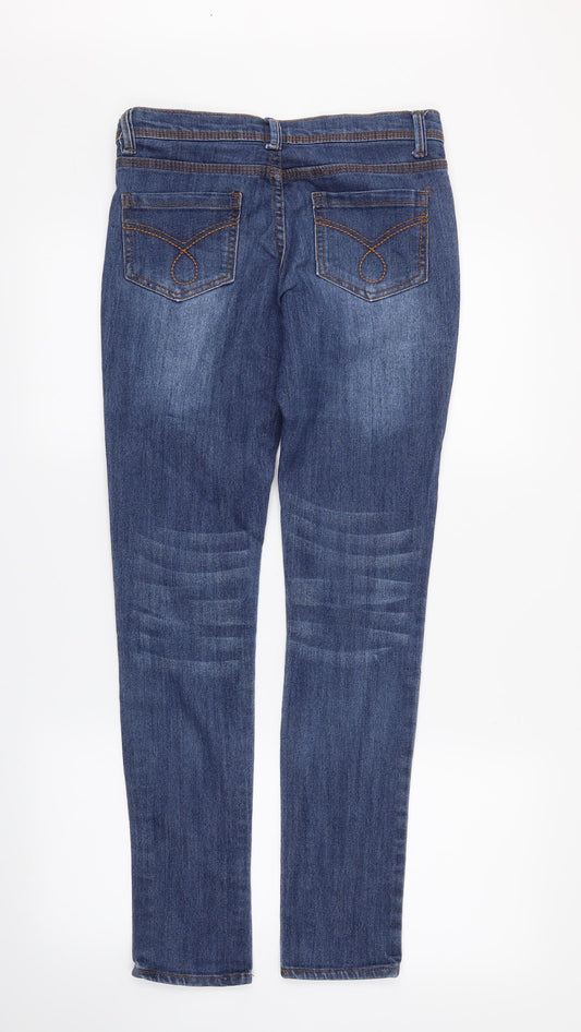 DENIMco Womens Blue Straight Jeans Size 6 L27 in