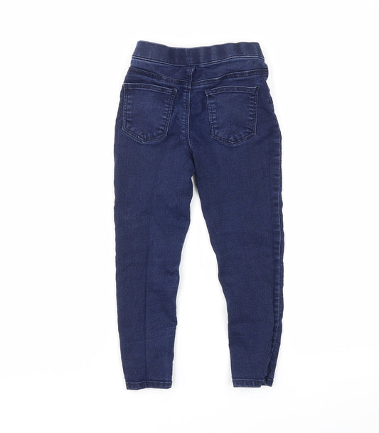 Preworn Girls Blue Denim Jegging Jeans Size 5 Years