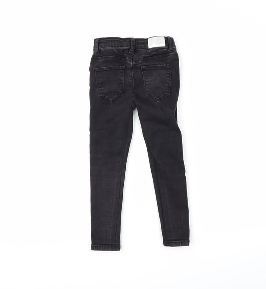 DenimCo Girls Black Denim Skinny Jeans Size 5-6 Years