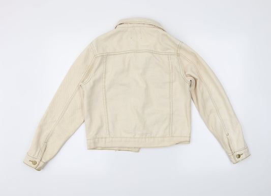 Boohoo Womens Beige Jacket Size 10