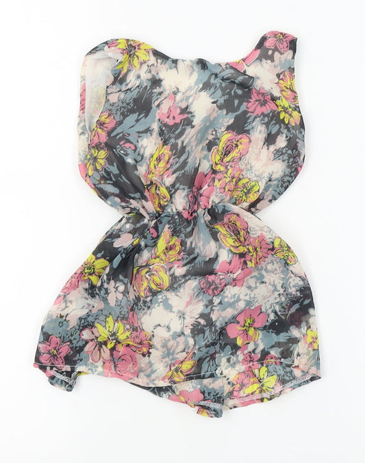 Preworn Girls Pink Floral A-Line Size 2-3 Years