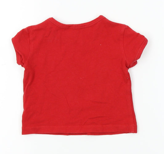 Karpi Girls Red Basic T-Shirt Size 4 Years