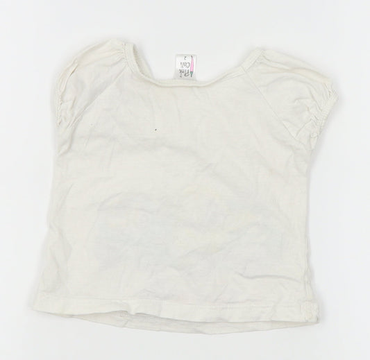 Pink Chili Girls White Basic Blouse Size 2 Years - train