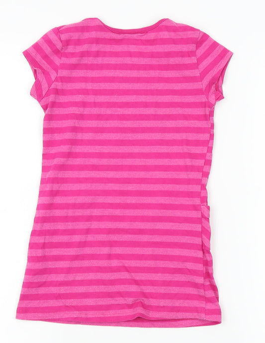 Cherokee Girls Pink Striped T-Shirt Dress Size 4-5 Years