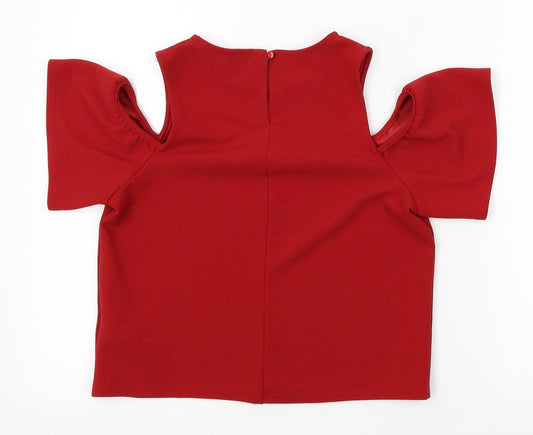 New Look Girls Red Basic Blouse Size 14-15 Years - shoulderless