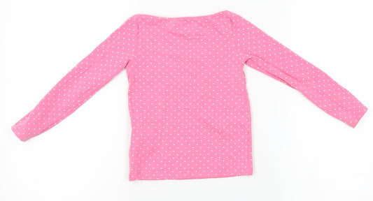 H&M Girls Pink Polka Dot Top Pyjama Top Size 2-3 Years