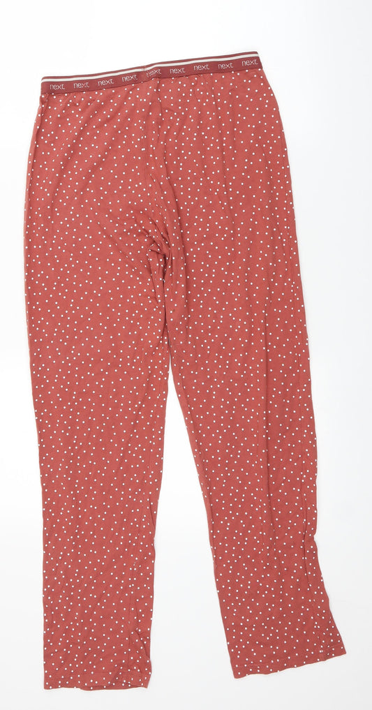 NEXT Womens Red Polka Dot Trousers Size S L27 in