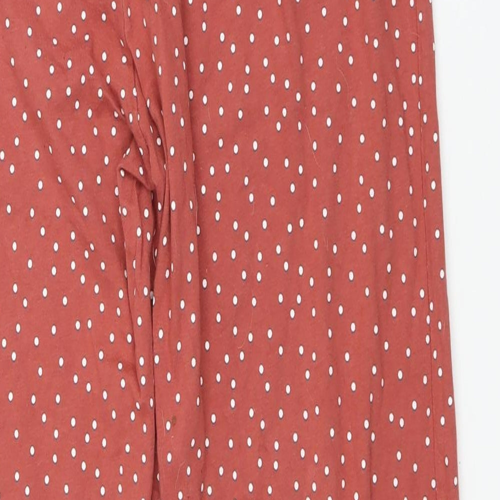 NEXT Womens Red Polka Dot Trousers Size S L27 in