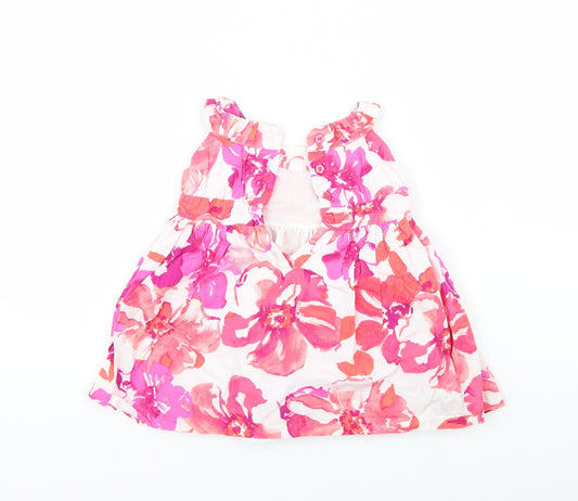 Maggie & Zoe Girls Multicoloured Floral Tank Dress Size 12 Months