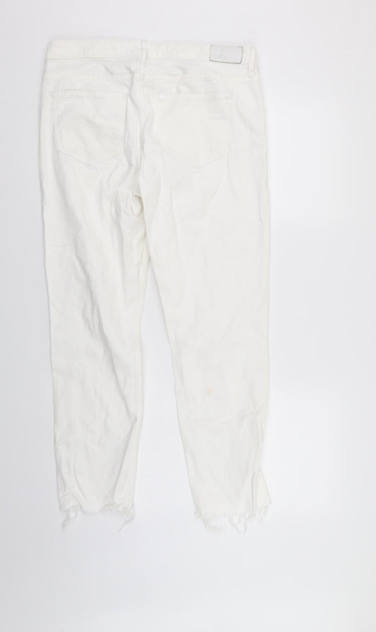 &Denim Womens White Denim Cropped Jeans Size 32 in L27 in