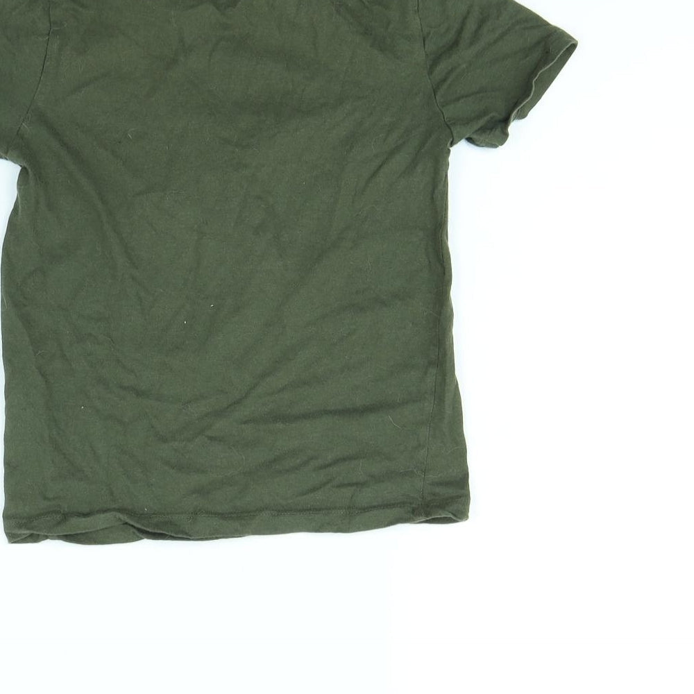 Pep & co Boys Green Basic T-Shirt Size 7 Years