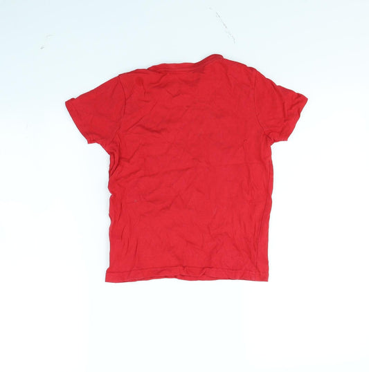 Primark Boys Red Basic T-Shirt Size 7 Years