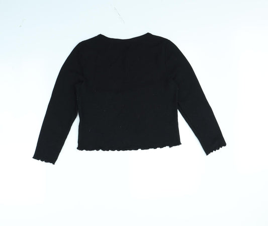 Topshop Womens Black Basic T-Shirt Size 8