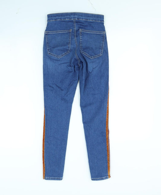 Topshop Womens Blue Skinny Jeans Size 26 L28 in