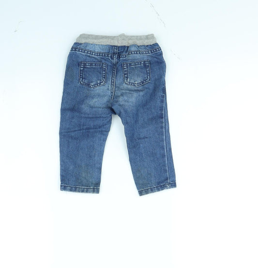 fred & flo Boys Blue Straight Jeans Size 9 Months