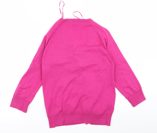 Dorothy Perkins Womens Orange Cardigan Jumper Size 10