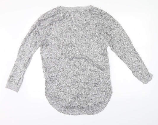 NEXT Womens Grey Henley Jumper Size 10