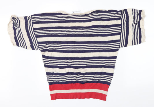 New Look Womens Multicoloured Striped Pullover Jumper Size 12