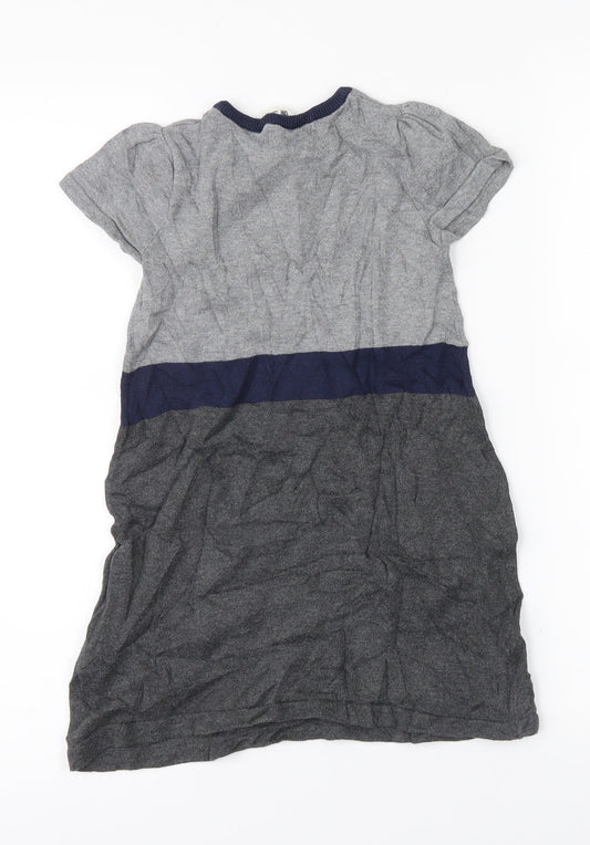 H&M Girls Grey Jumper Dress Size 5 Years