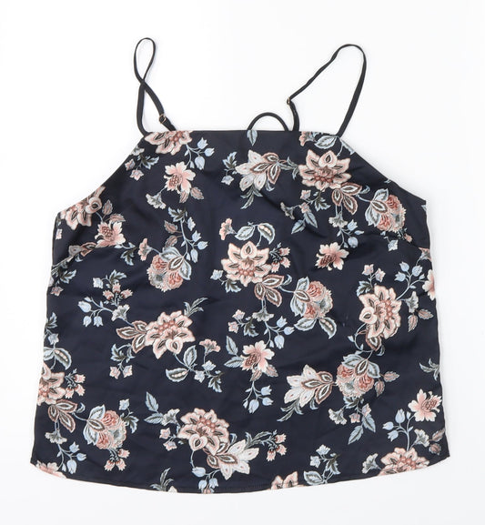 NEXT Womens Blue Floral Basic Blouse Size 10