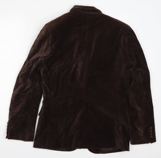 H&M Mens Brown Jacket Suit Jacket Size 36