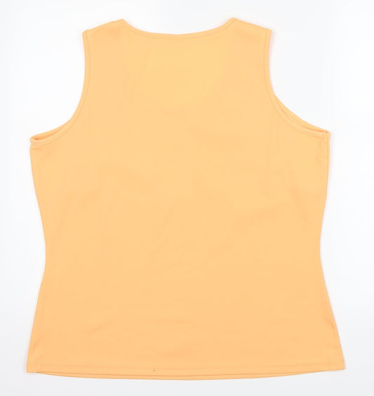 Preworn Womens Orange Basic Tank Size 16