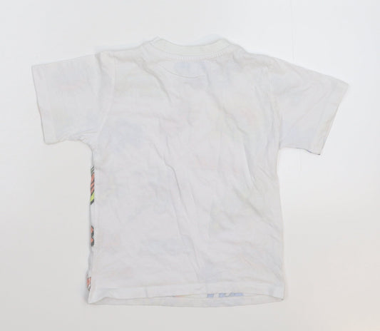 Rebel Boys White Basic T-Shirt Size 4-5 Years