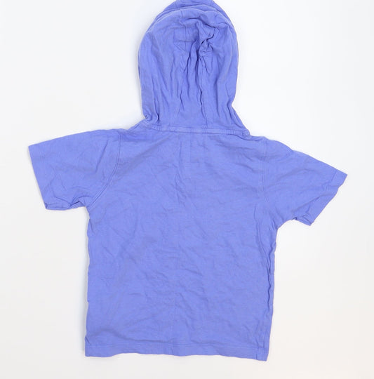 Marks and Spencer Boys Blue Pullover Hoodie Size 4-5 Years