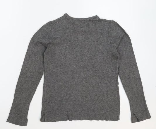 Mango Womens Grey Knit Pullover Jumper Size S