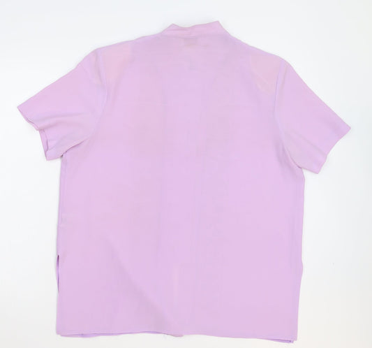 Bonmarché Womens Pink Basic Button-Up Size 14