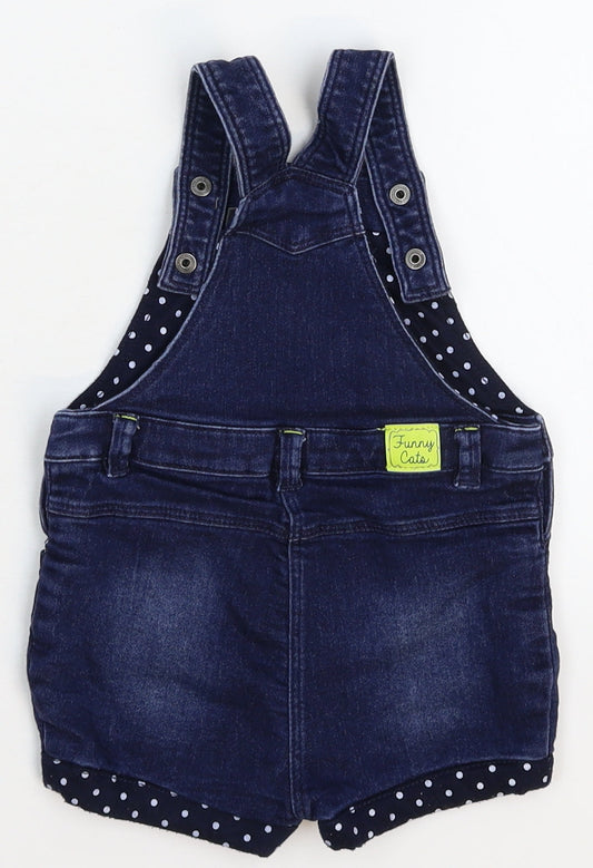 Orchestra Girls Blue Denim Dungaree One-Piece Size 12 Months
