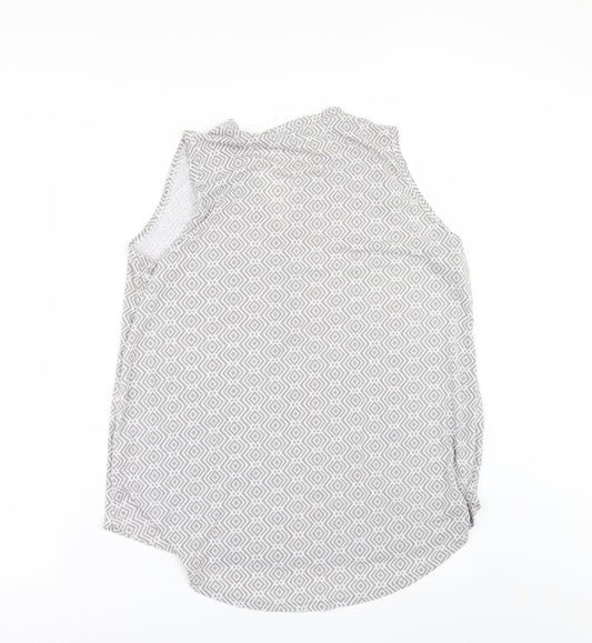 Primark Womens Grey Geometric Basic T-Shirt One Size